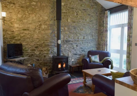 The living area at Ravens Roost at Upper Farm Barns, Mathry