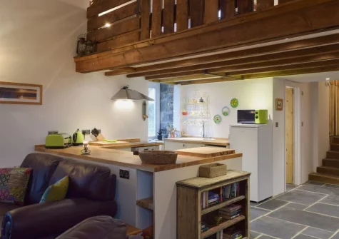 The living area & kitchen at Ravens Roost at Upper Farm Barns, Mathry