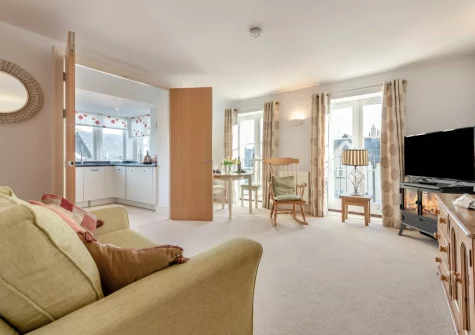 The living area at Rhodewood Apartment, Saundersfoot