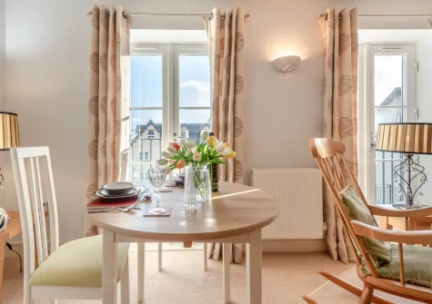 The dining area at Rhodewood Apartment, Saundersfoot