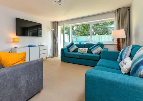 The living area at Rockpools at 135 Cae Du, Abersoch