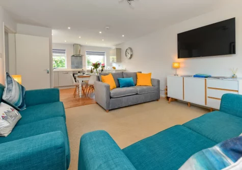 The living area at Rockpools at 135 Cae Du, Abersoch