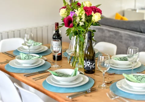 The dining area at Rockpools at 135 Cae Du, Abersoch