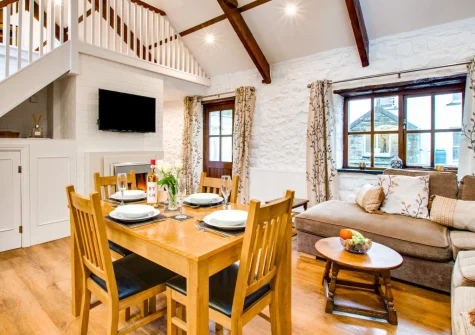 The living & dining area at Rose Cottage, Haverfordwest