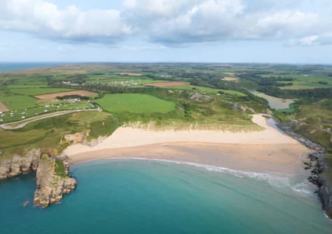 Head to Barafundle Bay Beach, renowned for its golden sands & turquoise waters