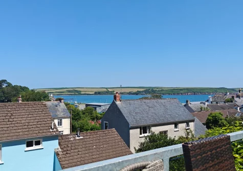 The view from the decked terrace & alfresco dining area at Sanderling House, Dale