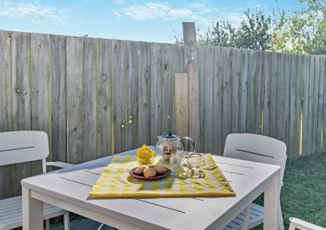 The patio & outdoor sitting area at Sands Afoot, Saundersfoot