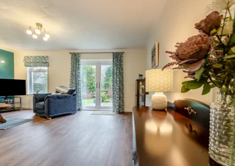 The living area at Sandy Paws, Kilgetty