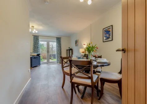 The dining area at Sandy Paws, Kilgetty