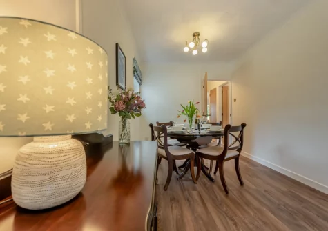 The dining area at Sandy Paws, Kilgetty