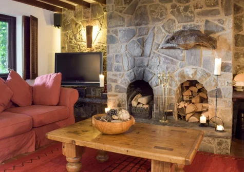 The living area at Sardis Cottage, Kilgetty