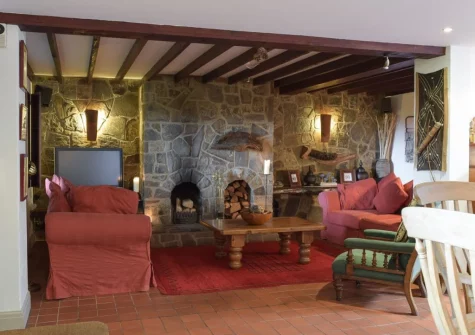The living area at Sardis Cottage, Kilgetty