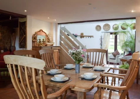 The living area at Sardis Cottage, Kilgetty