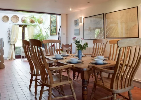 The living area at Sardis Cottage, Kilgetty
