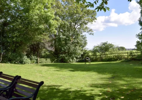 The large shared lawned garden at Sardis Cottage, Kilgetty