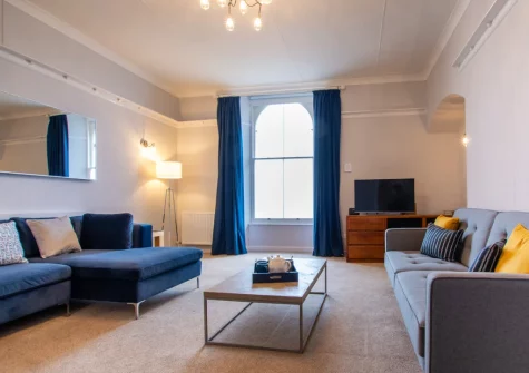 The living room at Scarborough House, Tenby