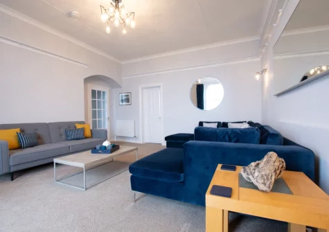 The living room at Scarborough House, Tenby