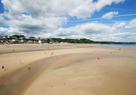 It's just 800 metres into town and onto Saundersfoot's sandy beach