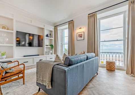 The living area at Sea Salt, Tenby