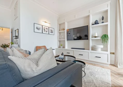 The living area at Sea Salt, Tenby