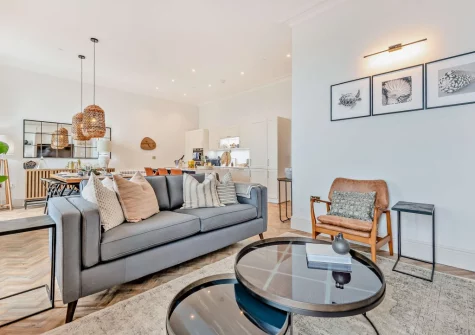 The living area at Sea Salt, Tenby