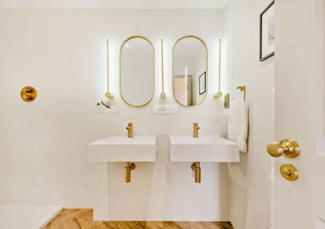 The shower room at Sea Salt, Tenby