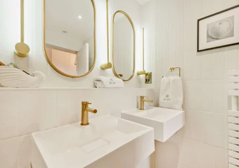 The shower room at Sea Salt, Tenby