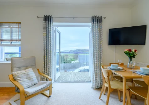 The living & dining area at Seabreeze, Penally