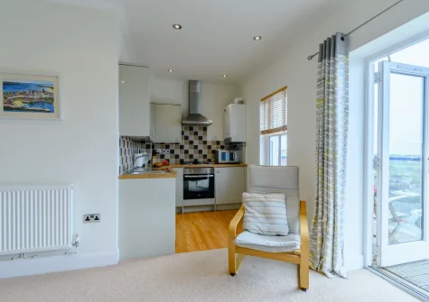 The living area & kitchen at Seabreeze, Penally