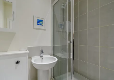 Bedroom #1 en-suite shower room at Seabreeze, Penally