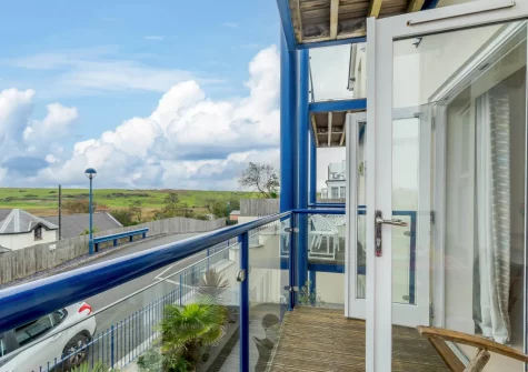 The balcony & outdoor sitting area at Seabreeze, Penally