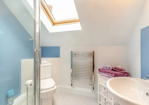 Bedroom #1 en-suite shower room at Seacove, Saundersfoot