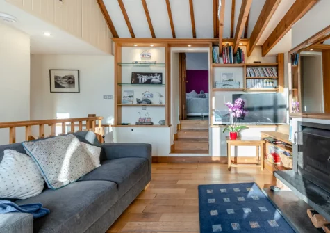 The living room at Seaglass, Little Haven