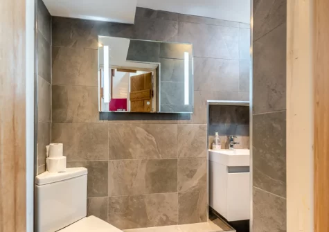 Bedroom #1 en-suite shower room at Seaglass, Little Haven