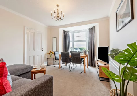 The living & dining area at Seashells, Saundersfoot