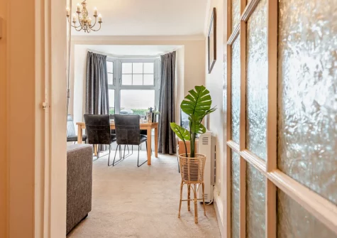 The living & dining area at Seashells, Saundersfoot