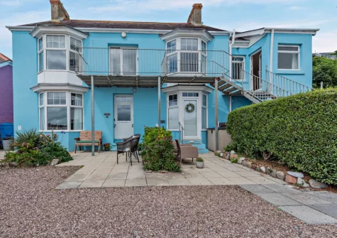 The patio & outdoor sitting area at Seashells, Saundersfoot