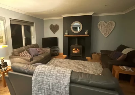 The living area at Seren y Mor, Freshwater East