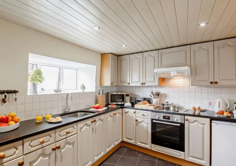 The kitchen at Siop Newydd, Llanengan