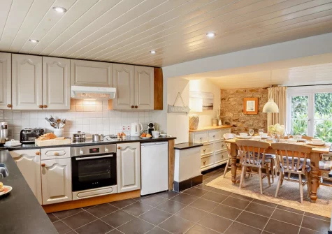 The kitchen at Siop Newydd, Llanengan