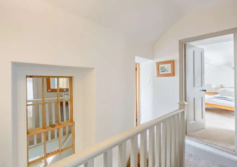 The first floor landing at Siop Newydd, Llanengan