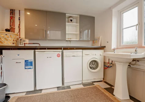 The utility room at Siop Newydd, Llanengan