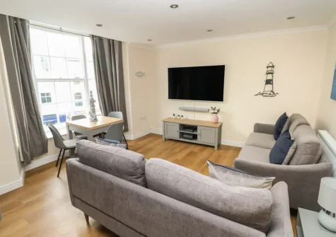 The living area at Skokholm Apartment, Tenby
