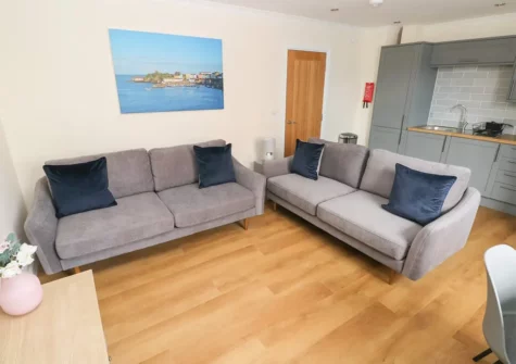 The living area at Skokholm Apartment, Tenby