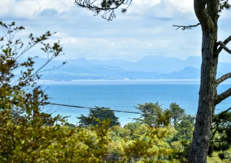 The sea & coastal views from the living area at Skylark, Abersoch