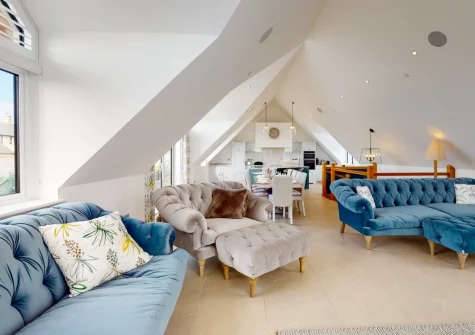 The living area at Skylark, Abersoch