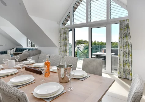 The dining area at Skylark, Abersoch