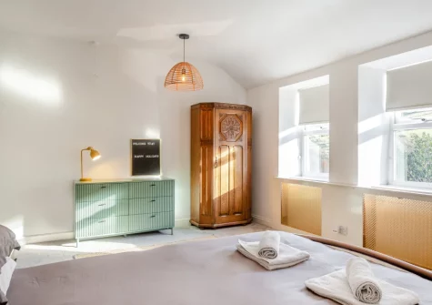 Bedroom #1 at Slate Trail Retreat, Cwm Penmachno