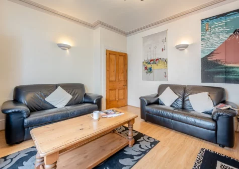 The living room at Somerville, Tenby