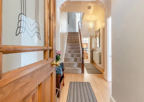 The entrance hallway at Somerville, Tenby